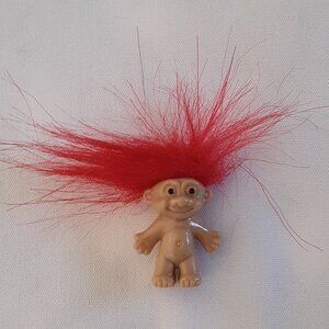 Miniature 1" Troll Red Hair #1 Brand New
